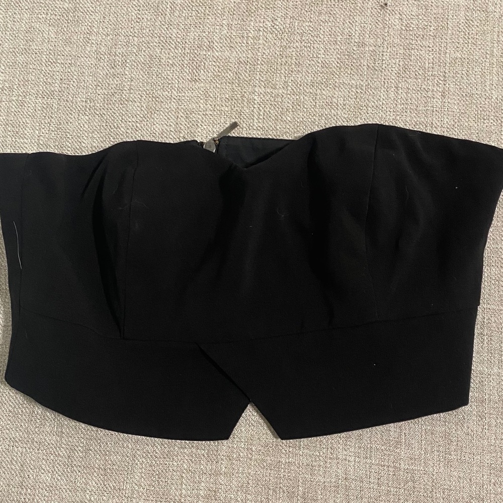 TOPSHOP black crop tube top .